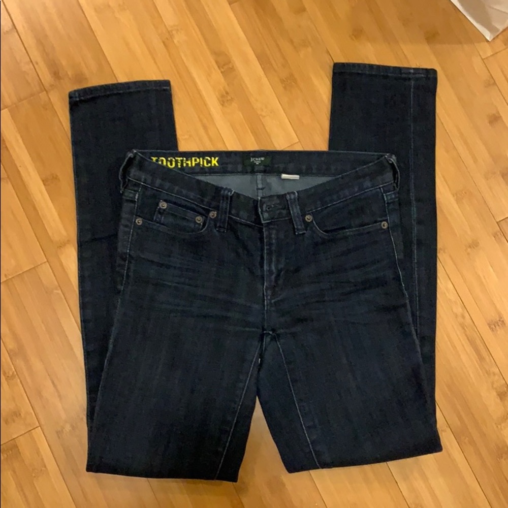 J.Crew Toothpick Dark Denim Jeans- size 26